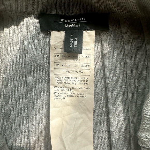 Weekend MaxMara  plaid maxi skirt Sz XL neutral office work elegant - Picture 4 of 4